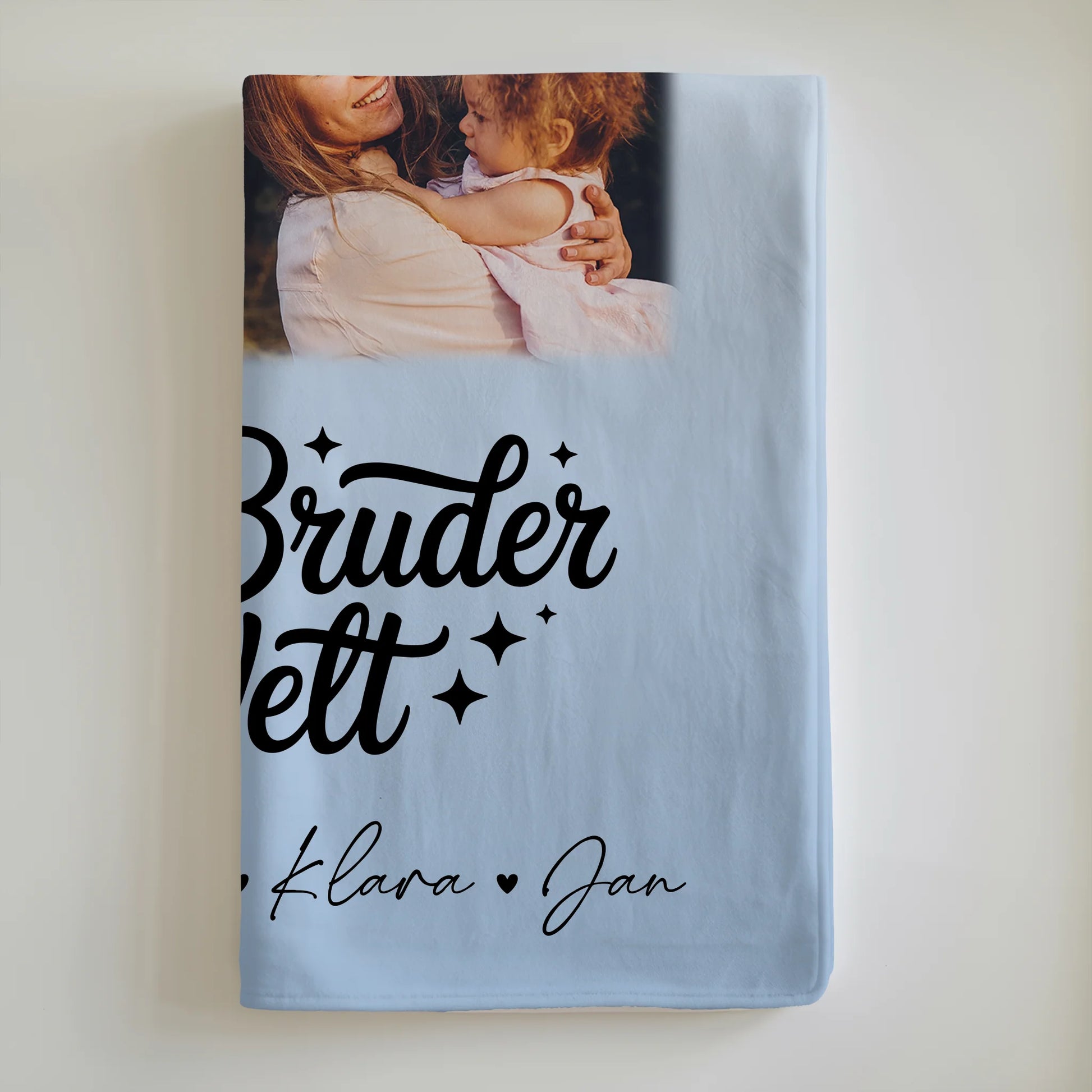 Kuscheldecke Mit Namen, Motiv, 4 Fotos & Herz – Bester Bruder der Welt 6