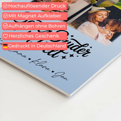 Personalisiertes Fotoboard Poster Magnetisch mit 4 Fotos und Herz für den besten Bruder der Welt 10