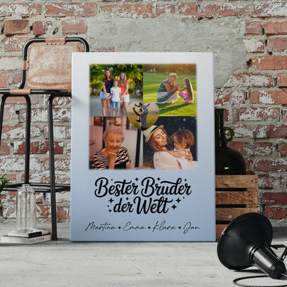 Fotocollage Großes Bild Aus Vielen Kleinen mit 4 Fotos und Herz für den besten Bruder der Welt 4