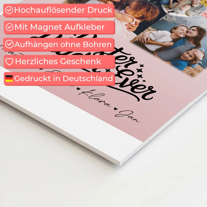Fotoboard Magnet Wandbild mit 3 Fotos und Herz Karte für den besten Bruder Ever 4