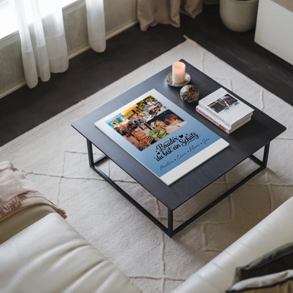 Magnetposter Fotoboard mit 8 Fotos und 1 Herz Foto Bruder du bist mein Schatz personalisiertes Geschenk