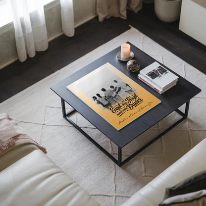 Magnetisches Fotoboard mit 1 Foto Bruder ist ein Engel Schwarz-Weiß Personalisiertes Geschenk