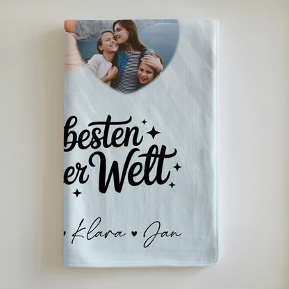 Personalisierte Kuscheldecke Mit Namen 3 Herz Fotos Für den besten Bruder der Welt Geschenk 6