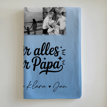 Personalisierte Decke Mann mit 11 Fotos Schwarz-Weiß Bester Schwiegerpapa Danke Geschenk 6