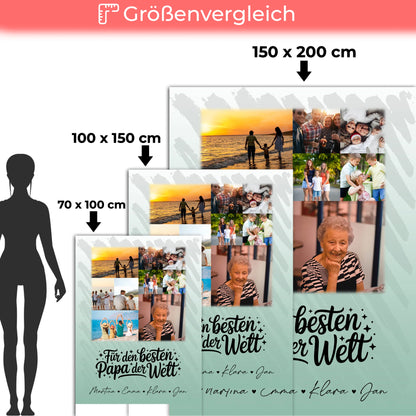 Decke Mit Namen 9 Fotos Für den besten Papa der Welt personalisiertes Geschenk 5