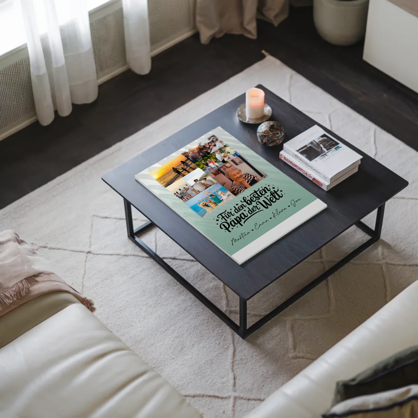 Fotoboard Poster Magnetisch 9 Fotos Für den besten Papa der Welt Personalisiertes Geschenk 3