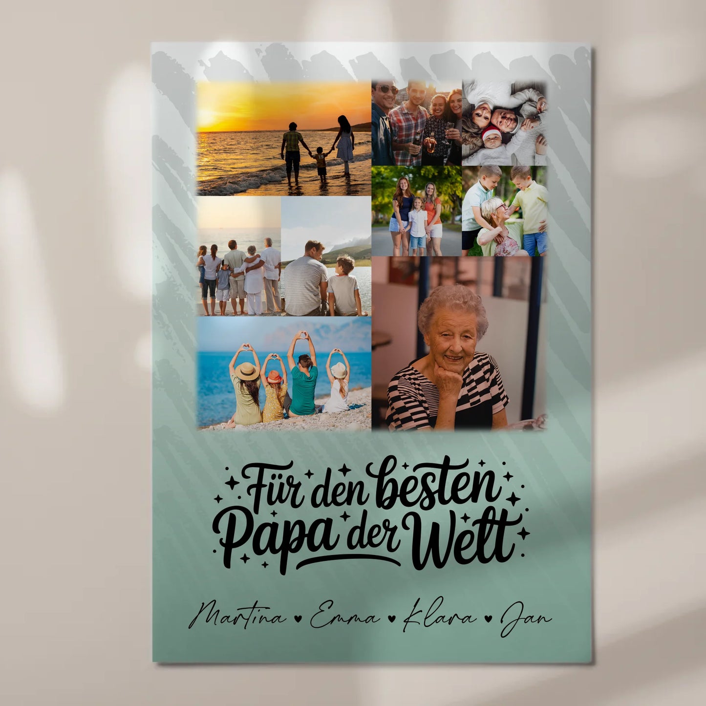 Fotoboard Poster Magnetisch 9 Fotos Für den besten Papa der Welt Personalisiertes Geschenk 7