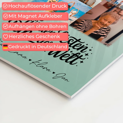 Fotoboard Poster Magnetisch 9 Fotos Für den besten Papa der Welt Personalisiertes Geschenk 10