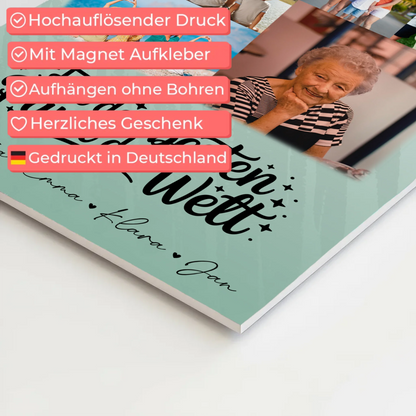 Fotoboard Poster Magnetisch 9 Fotos Für den besten Papa der Welt Personalisiertes Geschenk