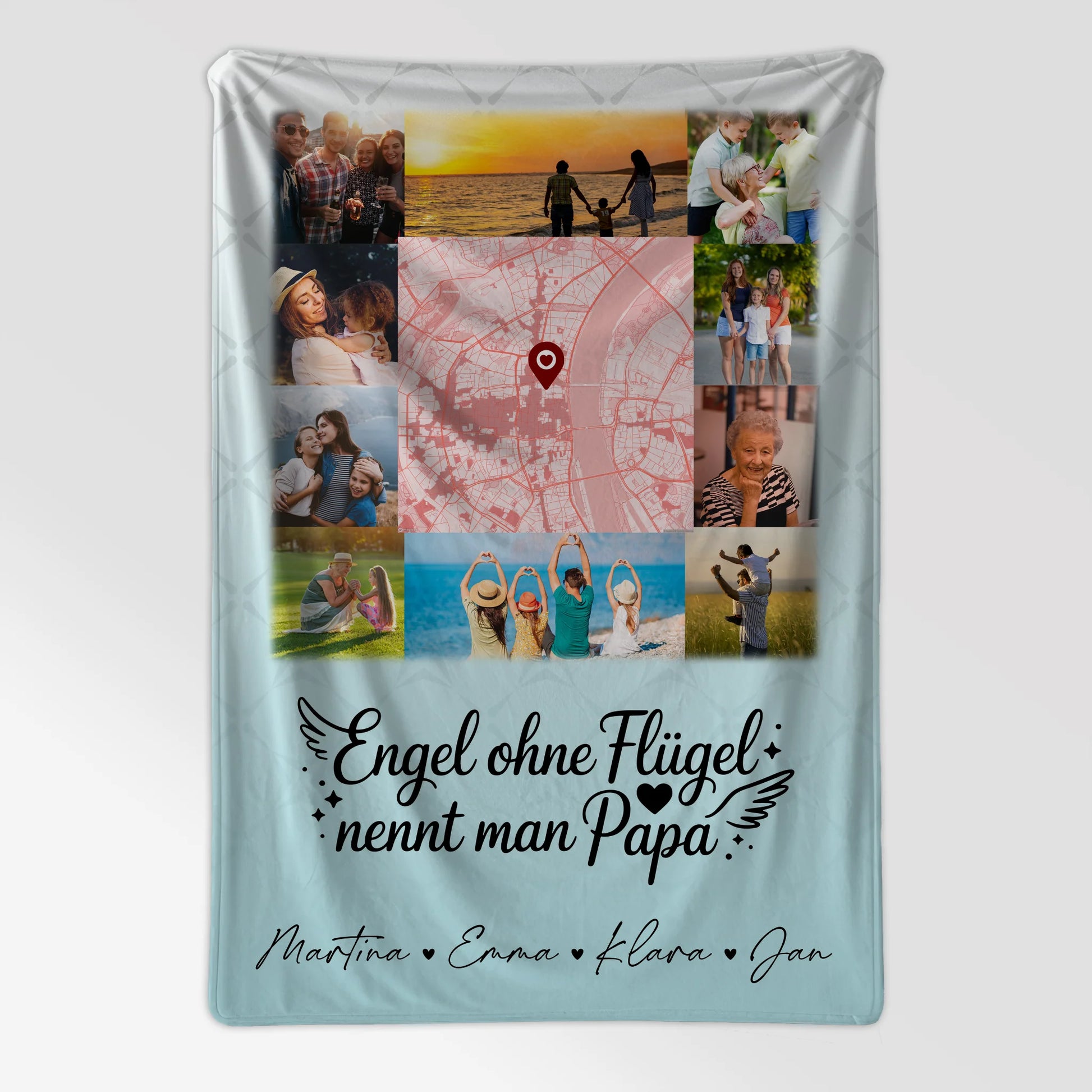 Kuscheldecke Mit Namen Und Motiv 10 Fotos Und Karte In Der Mitte Bruder Ist Ein Engel 7