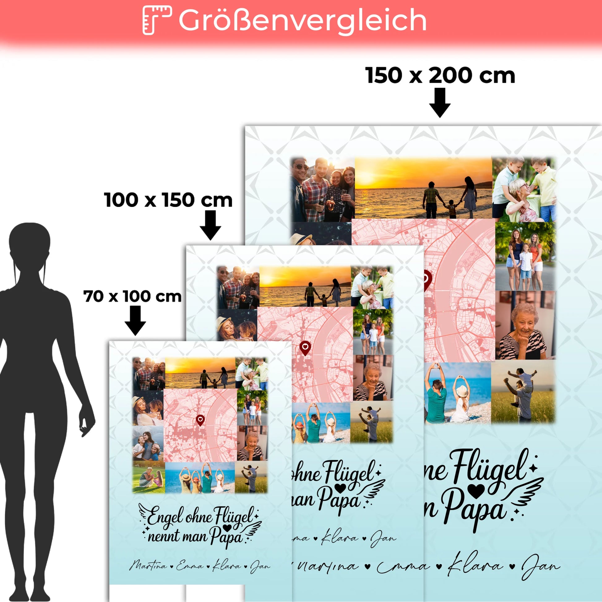 Kuscheldecke Mit Namen Und Motiv 10 Fotos Und Karte In Der Mitte Bruder Ist Ein Engel 5