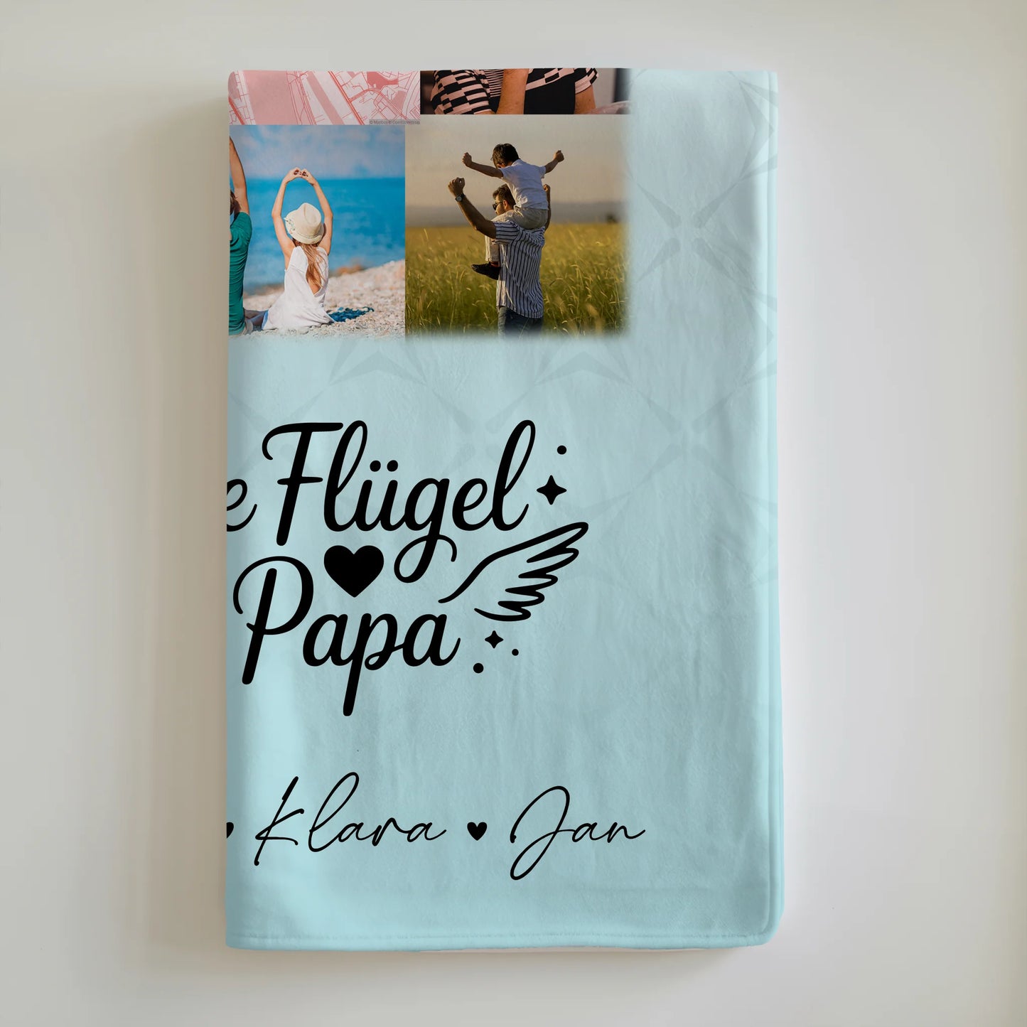 Kuscheldecke Mit Namen Und Motiv 10 Fotos Und Karte In Der Mitte Bruder Ist Ein Engel 6
