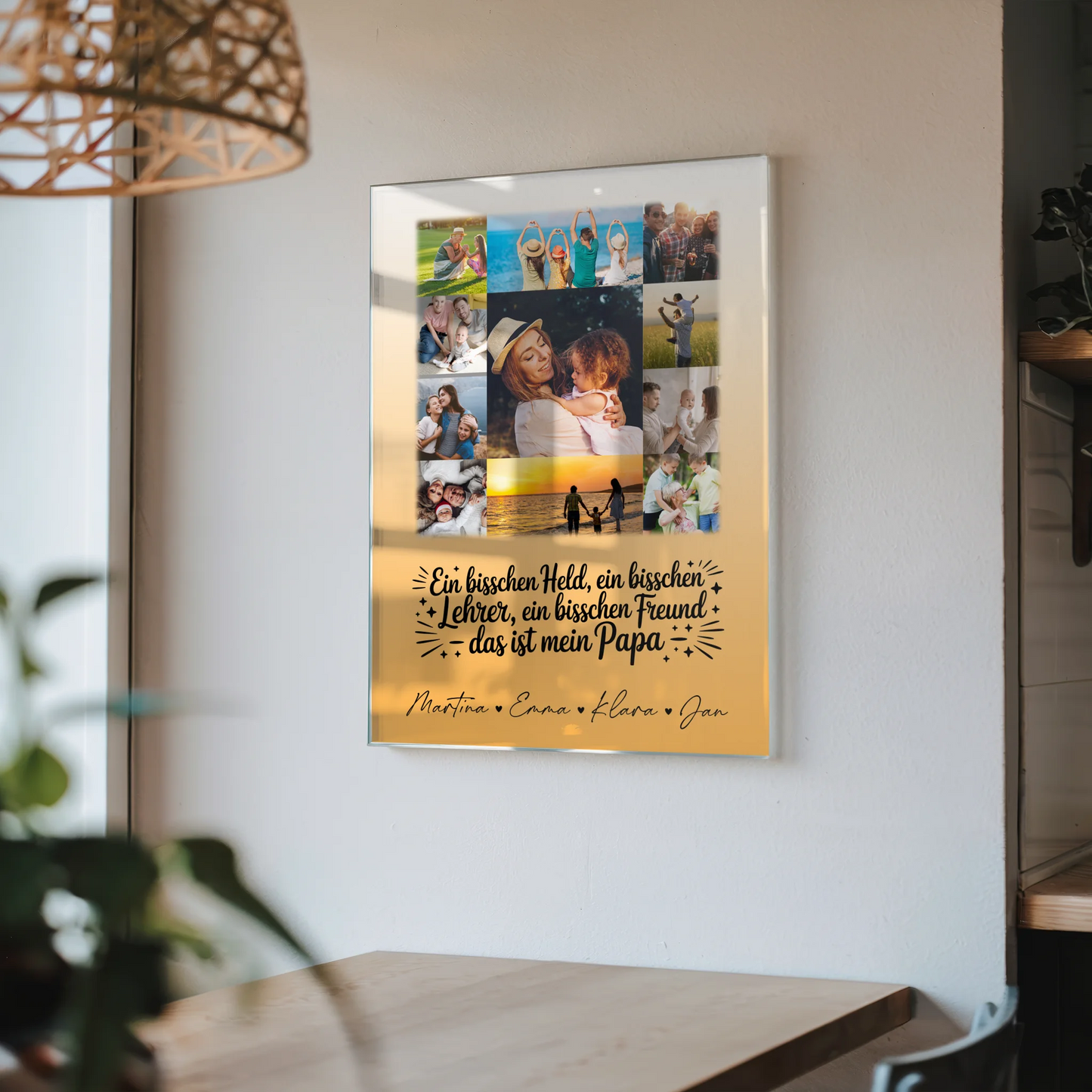 Personalisierte Foto Acrylglas Wanddekoration mit 11 Fotos Held Beschützer Freund mein Bruder