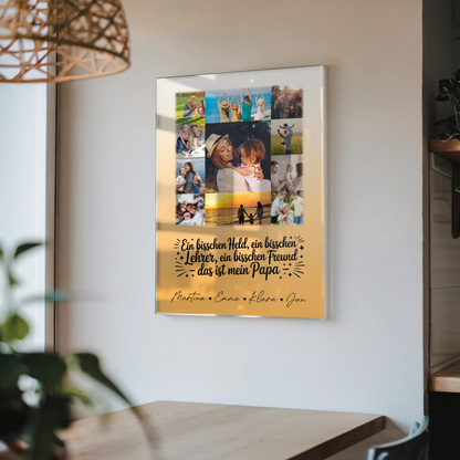 Personalisierte Foto Acrylglas Wanddekoration mit 11 Fotos Held Beschützer Freund mein Bruder