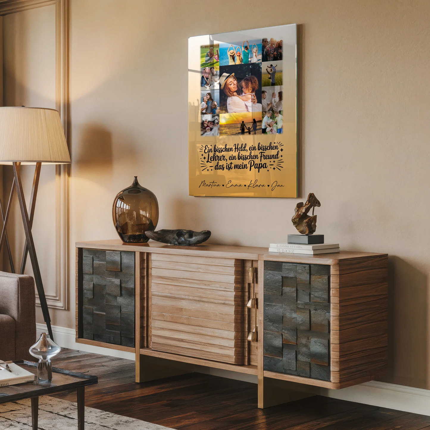 Personalisierte Foto Acrylglas Wanddekoration mit 11 Fotos Held Beschützer Freund mein Bruder