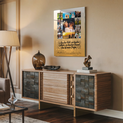 Personalisierte Foto Acrylglas Wanddekoration mit 11 Fotos Held Beschützer Freund mein Bruder