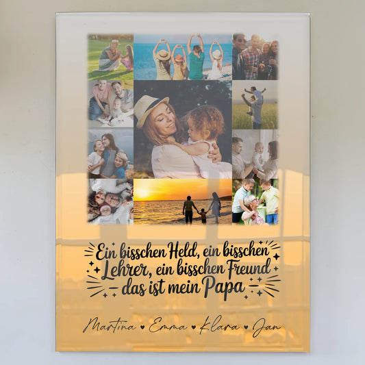 Personalisierte Foto Acrylglas Wanddekoration mit 11 Fotos Held Beschützer Freund mein Bruder