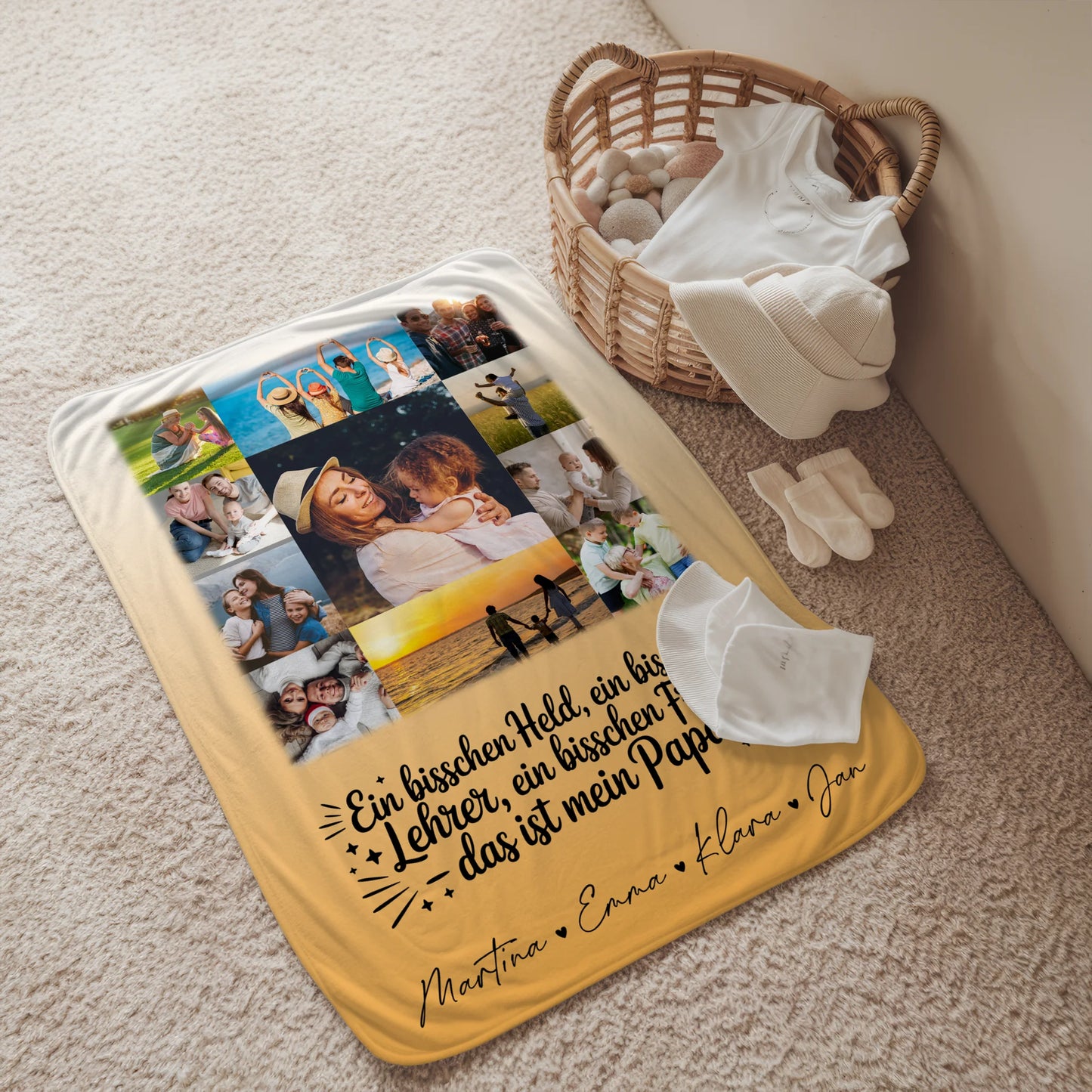 Personalisierte Decke Mit Namen mit 11 Fotos für Held Beschützer Freund Mein Bruder 2