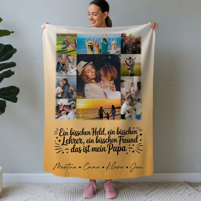 Personalisierte Decke Mit Namen mit 11 Fotos für Held Beschützer Freund Mein Bruder 1