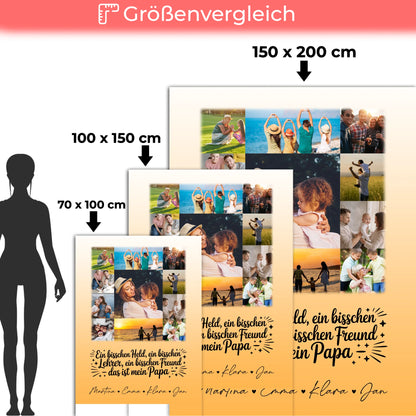 Personalisierte Decke Mit Namen mit 11 Fotos für Held Beschützer Freund Mein Bruder 5