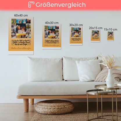 Magnetposter Fotoboard mit 11 Fotos Held Beschützer Freund mein Bruder personalisiertes Geschenk 6