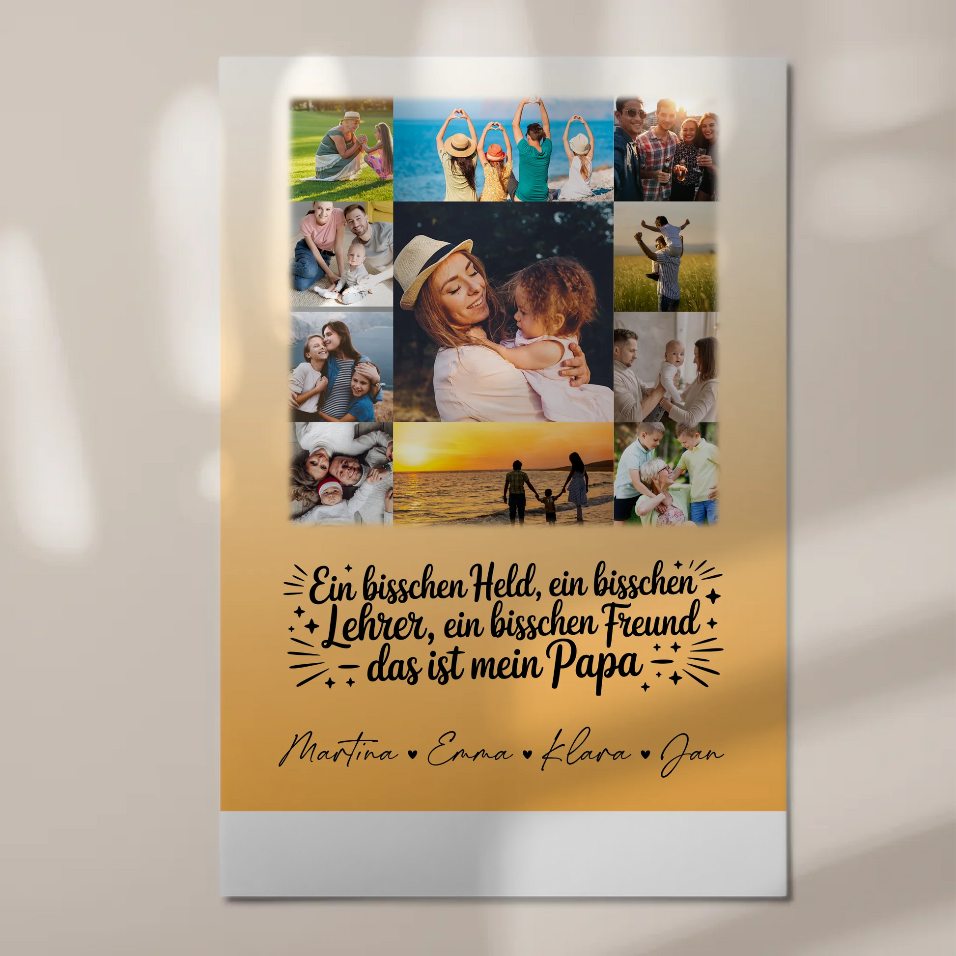 Magnetposter Fotoboard mit 11 Fotos Held Beschützer Freund mein Bruder personalisiertes Geschenk 1