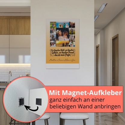 Magnetposter Fotoboard mit 11 Fotos Held Beschützer Freund mein Bruder personalisiertes Geschenk