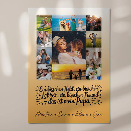 Magnetposter Fotoboard mit 11 Fotos Held Beschützer Freund mein Bruder personalisiertes Geschenk 7