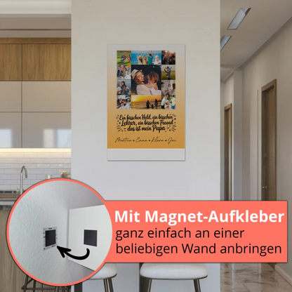 Magnetposter Fotoboard mit 11 Fotos Held Beschützer Freund mein Bruder personalisiertes Geschenk