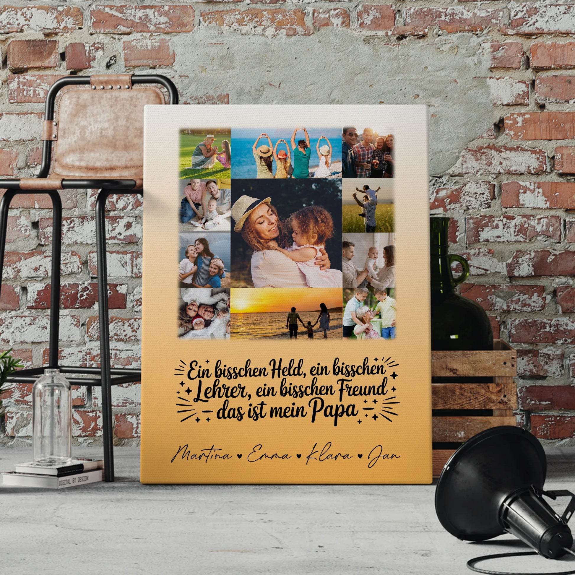 Personalisierte Leinwand mit 11 Fotos – Geschenk für Held, Beschützer, Freund & Bruder 4