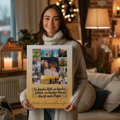 Personalisierte Leinwand mit 11 Fotos – Geschenk für Held, Beschützer, Freund & Bruder 2