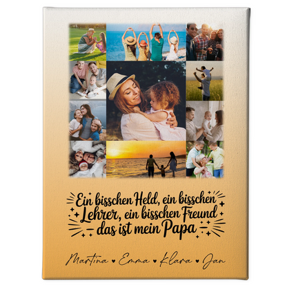 Personalisierte Leinwand mit 11 Fotos – Geschenk für Held, Beschützer, Freund & Bruder 1