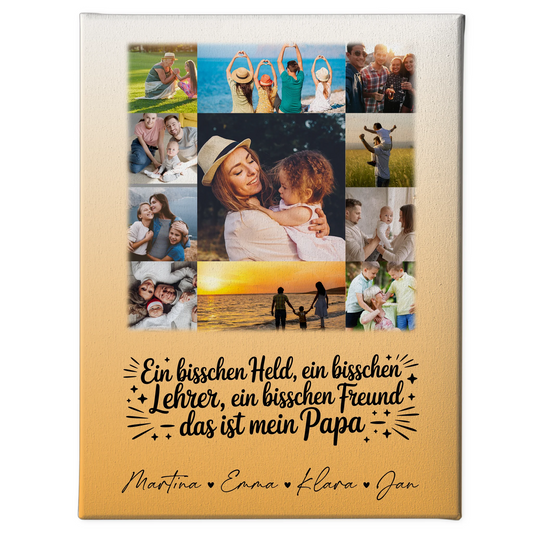 Personalisierte Leinwand mit 11 Fotos – Geschenk für Held, Beschützer, Freund & Bruder 1