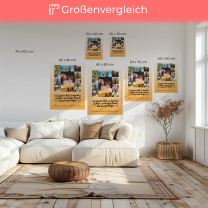 Personalisierte Leinwand mit 11 Fotos – Geschenk für Held, Beschützer, Freund & Bruder 6