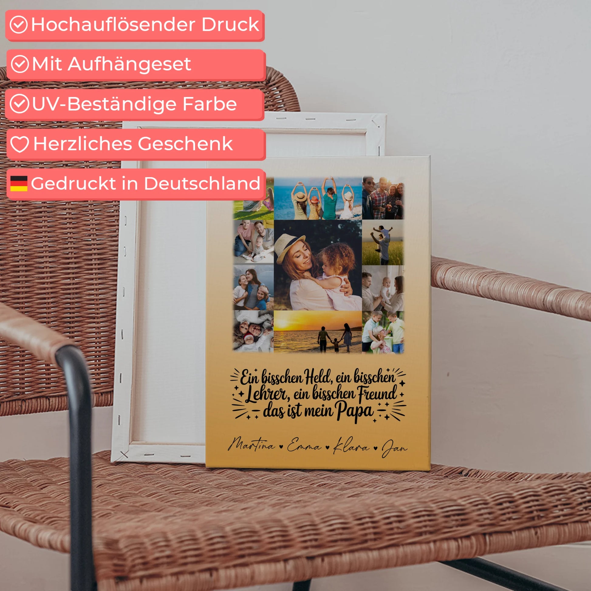 Personalisierte Leinwand mit 11 Fotos – Geschenk für Held, Beschützer, Freund & Bruder 5