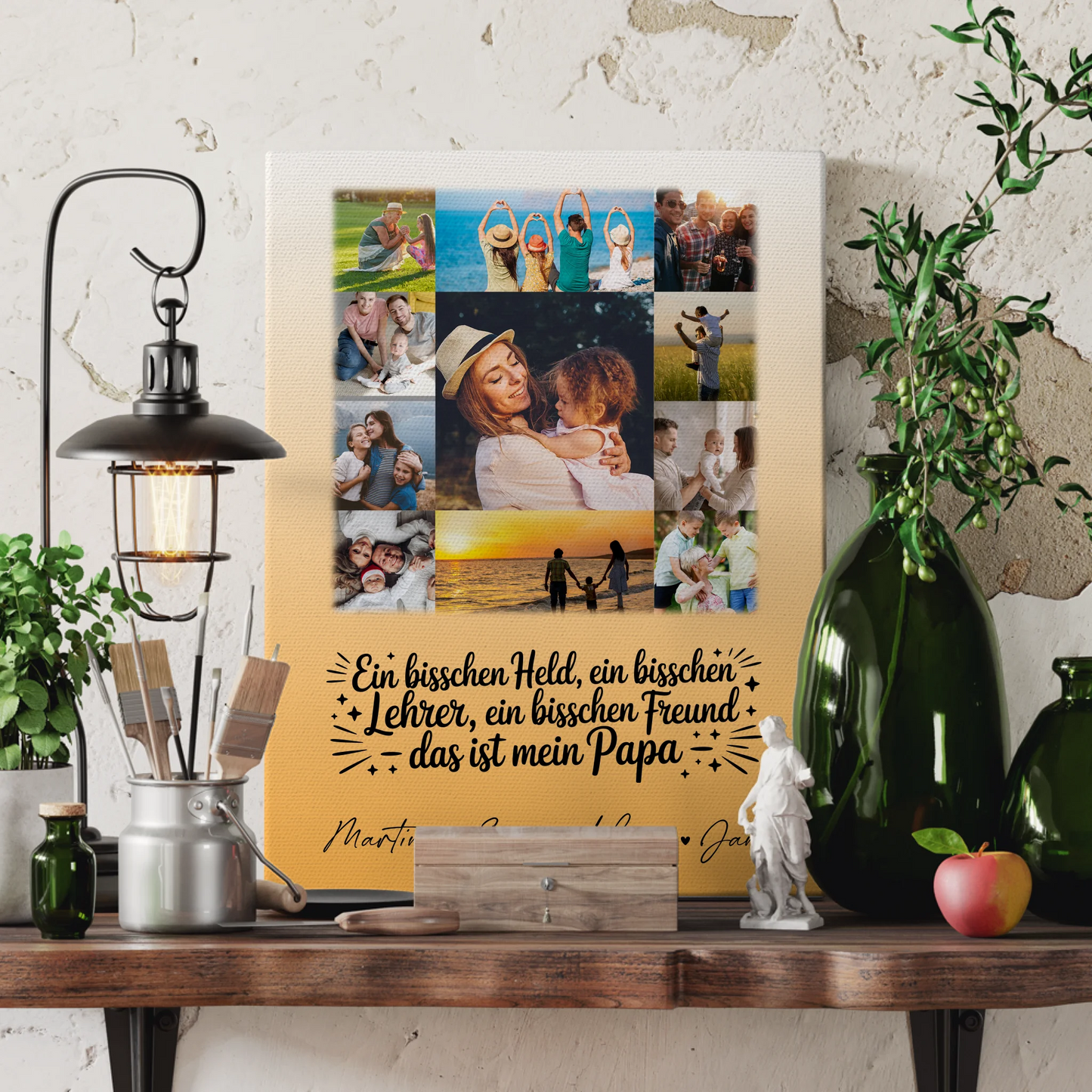 Personalisierte Leinwand mit 11 Fotos – Geschenk für Held, Beschützer, Freund & Bruder 3