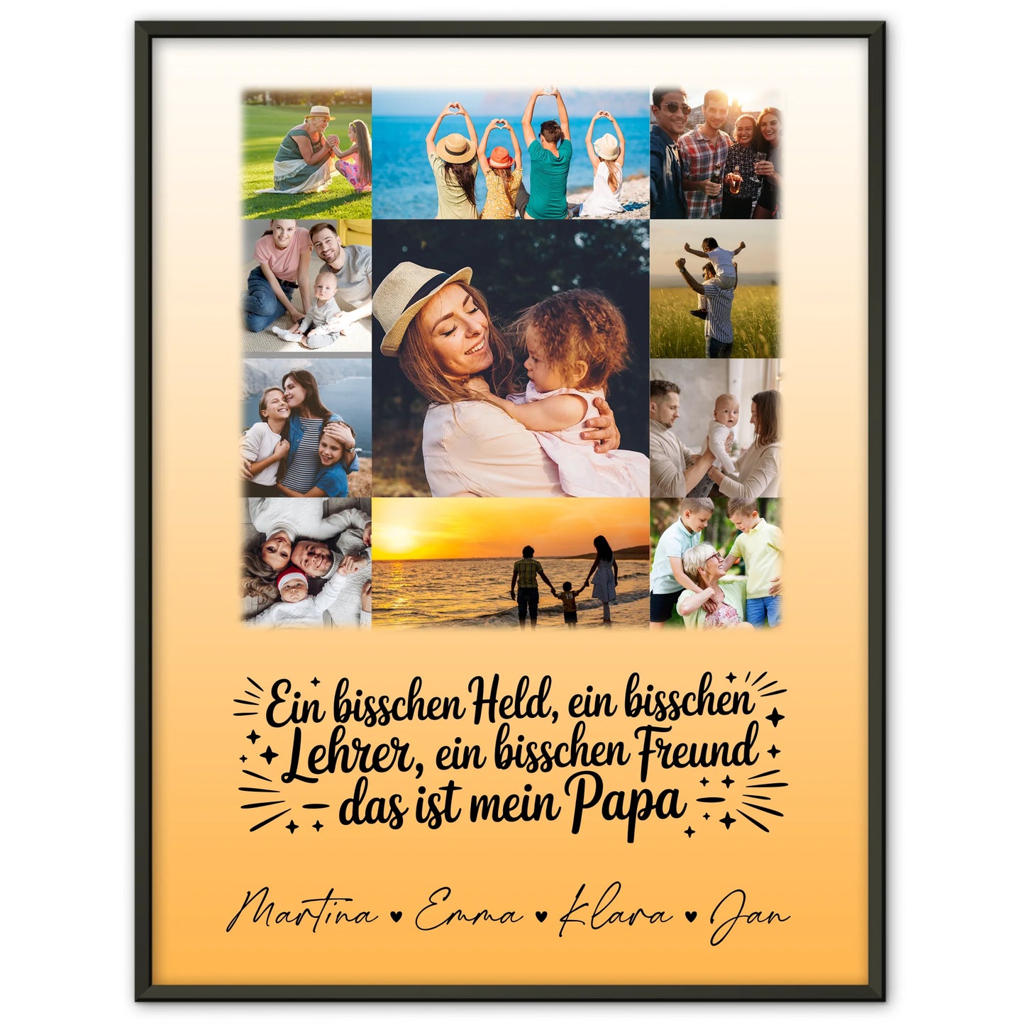 Personalisierter Vatertagsgeschenk Poster mit 11 Fotos Held Beschützer Freund mein Bruder