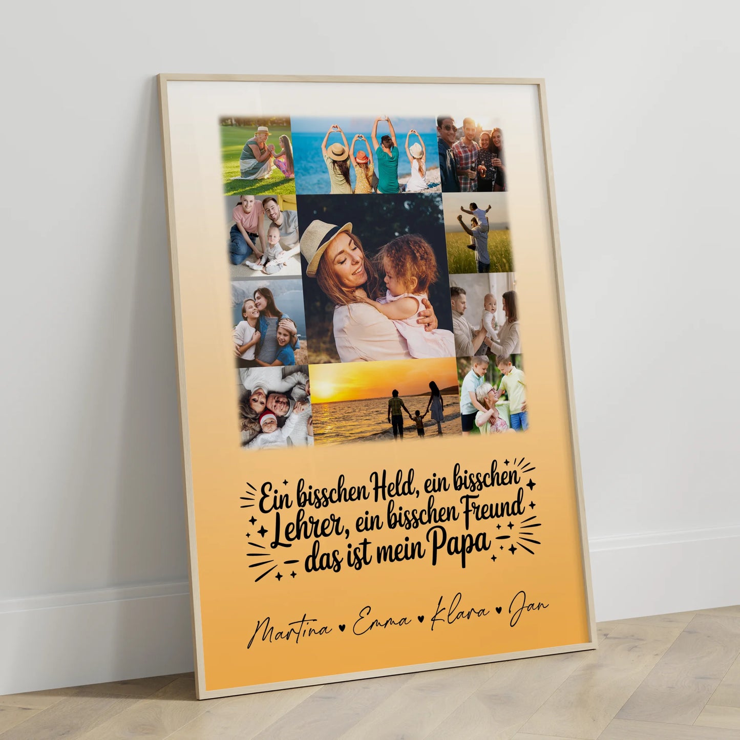 Personalisierter Vatertagsgeschenk Poster mit 11 Fotos Held Beschützer Freund mein Bruder