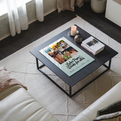 Acrylglas Mit Foto 8 Fotos und 1 Herz Foto Lieber Papa Danke für alles