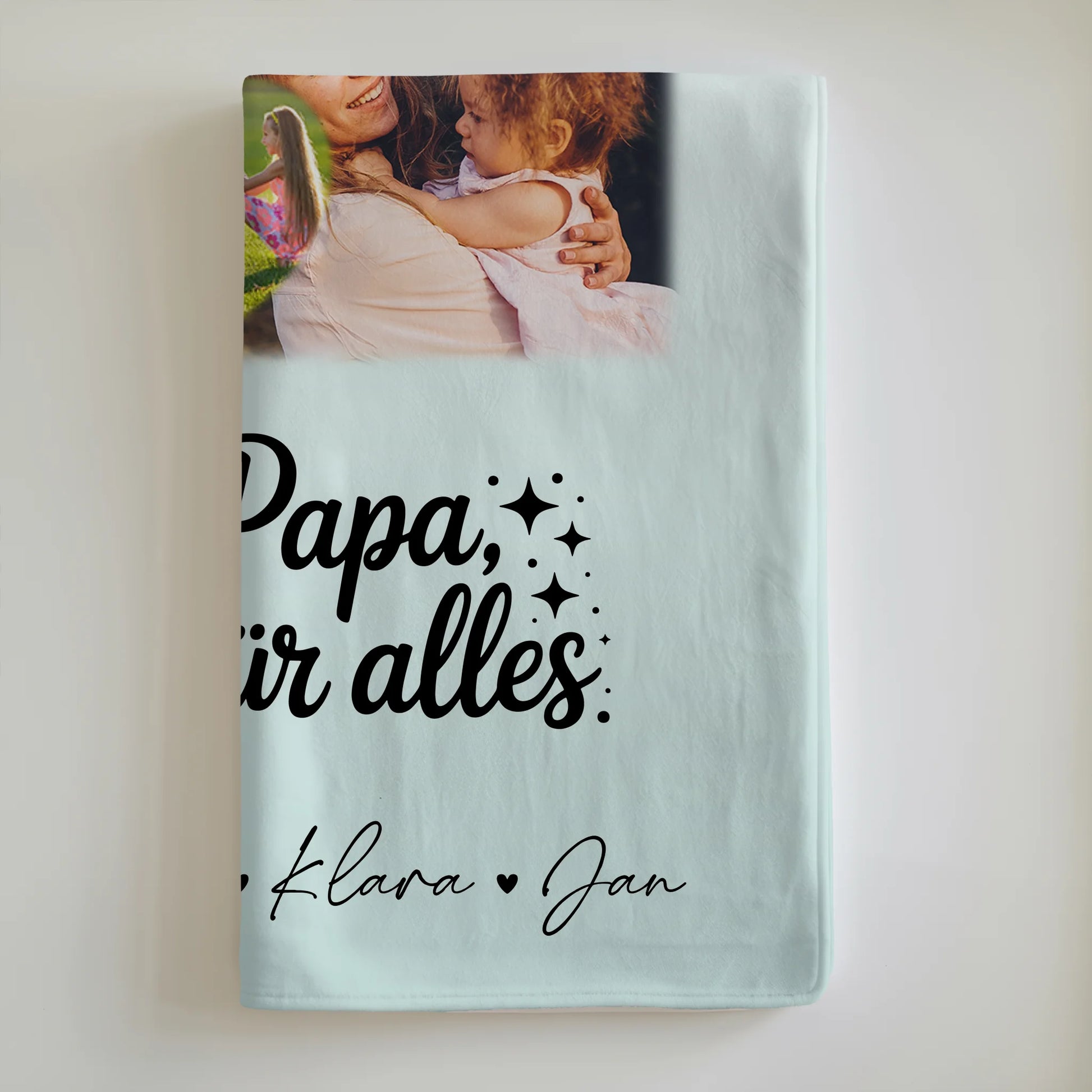 Personalisierte Decke Mit Namen 8 Fotos und Herz Foto Lieber Papa Danke für alles 6