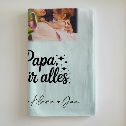 Personalisierte Decke Mit Namen 8 Fotos und Herz Foto Lieber Papa Danke für alles 6