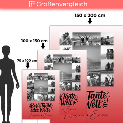 Personalisierte Kuscheldecke mit Namen & Fotos – Beste Tante Geschenk 5