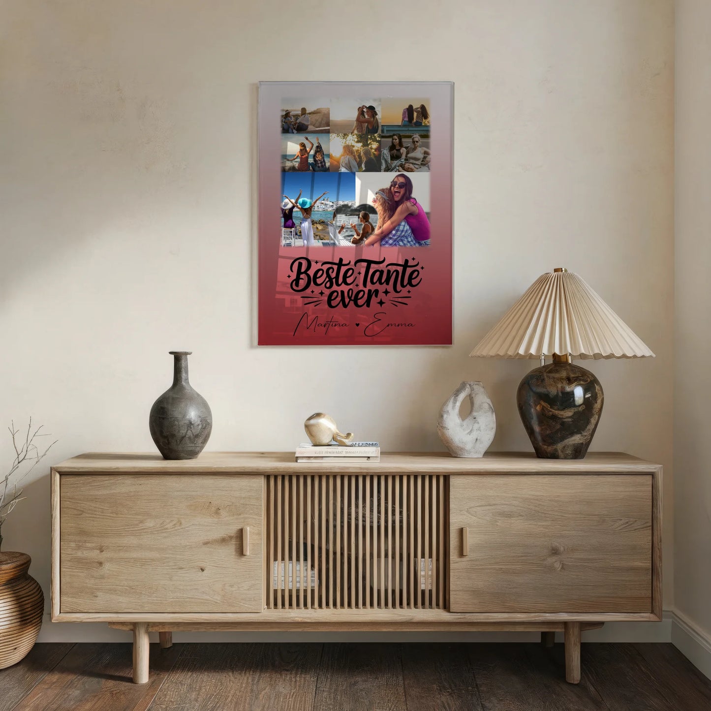 Acrylglas Mit Foto 8 Fotos und 1 Herz Foto Beste Tante Ever personalisiertes Geschenk