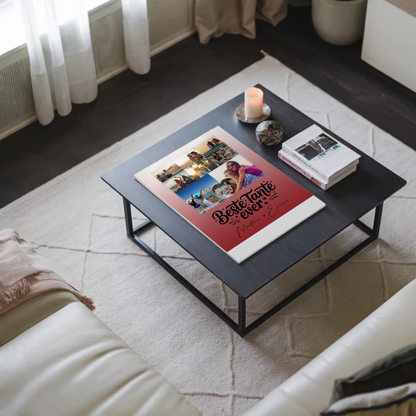 Personalisierter Fotoboard Poster Magnetisch mit 8 Fotos und 1 Herz Foto Beste Tante Ever