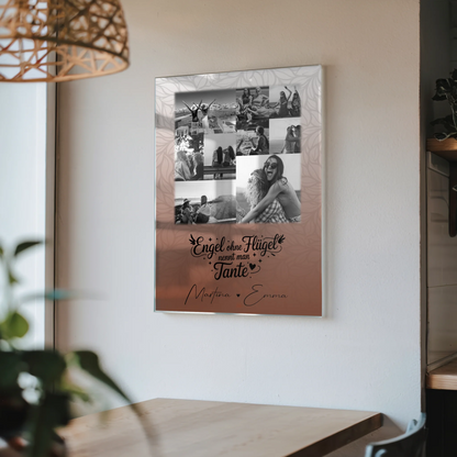 Personalisierte Acrylglas Mit Foto mit 9 Fotos Bruder ist ein Engel Schwarz-Weiß Geschenk