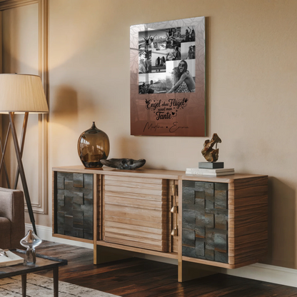 Personalisierte Acrylglas Mit Foto mit 9 Fotos Bruder ist ein Engel Schwarz-Weiß Geschenk