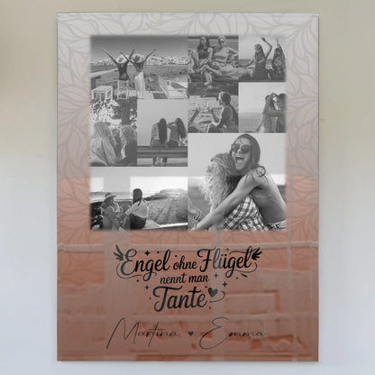 Personalisierte Acrylglas Mit Foto mit 9 Fotos Bruder ist ein Engel Schwarz-Weiß Geschenk