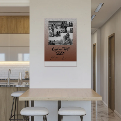 Personalisierte Fotoboard Magnet Poster mit 9 Fotos Bruder ist ein Engel Schwarz-Weiß Geschenk 2