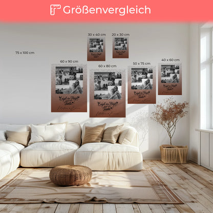 Personalisierte Wandbild Fotocollage 9 Fotos Bruder ist ein Engel Schwarz-Weiß Geschenk 6