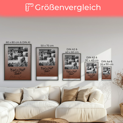 Personalisierte Wandbild Fotocollage mit 9 Fotos Bruder ist ein Engel Schwarz-Weiß Geschenk für Geschwister